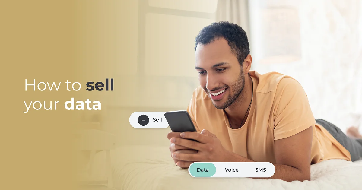 Woman selling her mobile data back for cash using the Kastelo GIGS app